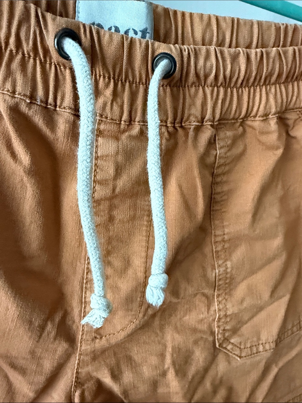 Pact Organic Cotton Women's Rust Drawstring Casual Shorts - Picture 5 of 10